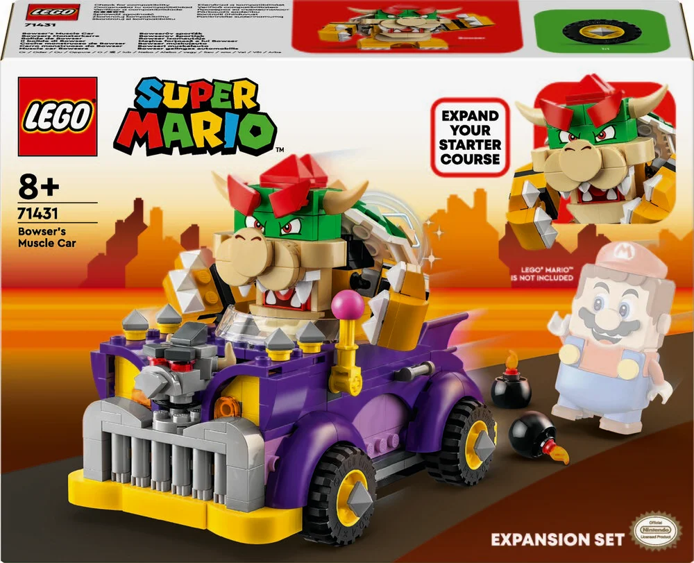 Se Lego Super Mario - Bowsers Muskelbil - Udvidelsessæt - 71431 hos Legekæden