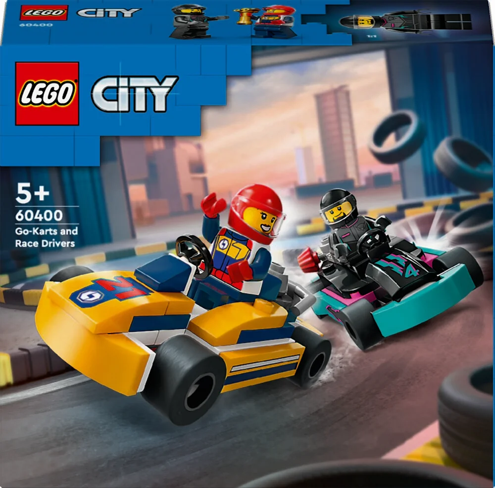 Se 60400 LEGO City Great Vehicles Gokarts og racerkørere hos Legekæden