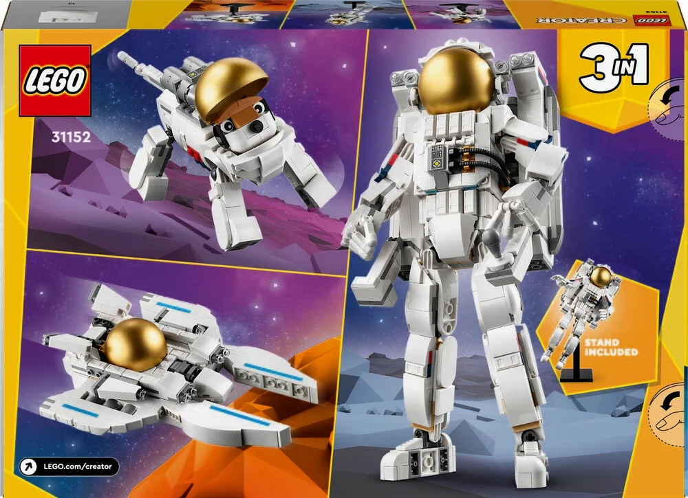Se Lego Creator Space 3-in-1 - Astronaut - 31152 hos Legekæden