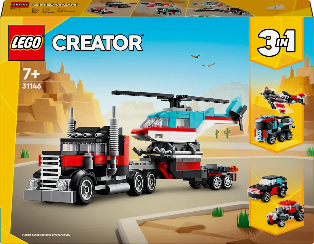 Se Lego Creator 3-in-1 - Blokvogn Med Helikopter - 31146 hos Legekæden