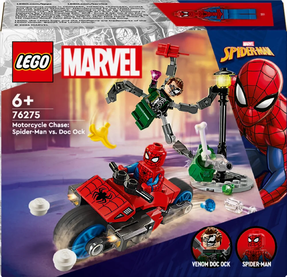 Se LEGO Marvel Motorcykeljagt: Spider-Man mod Doc Ock hos Legekæden