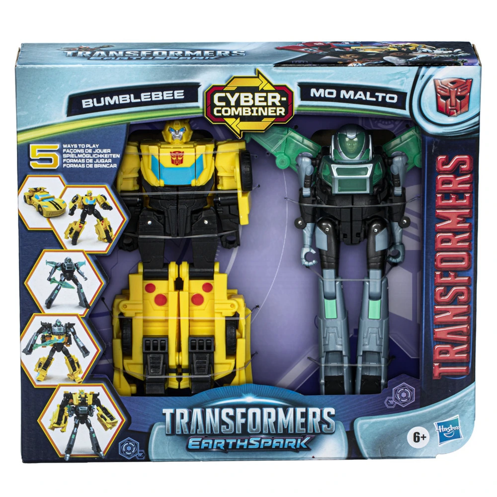 Se Transformers EarthSpark Cyber-Combiner Bumblebee og Mo Malto hos Legekæden