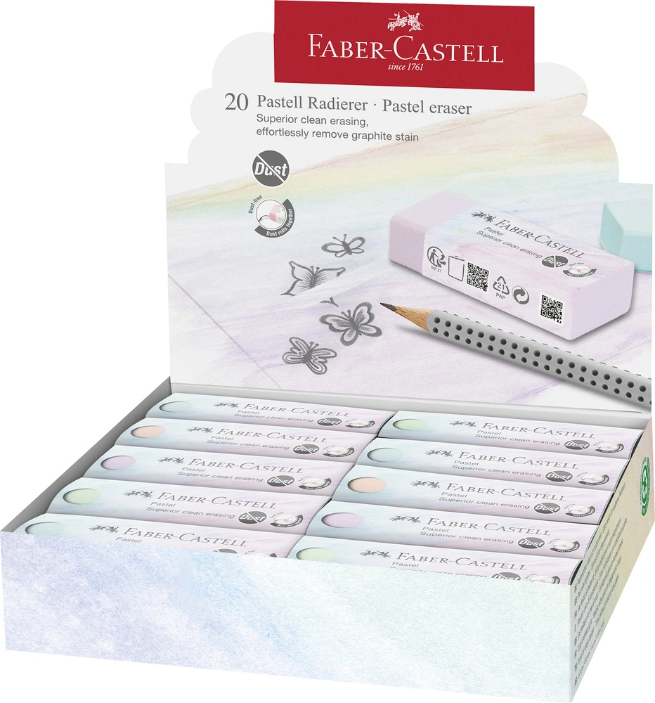 Se Viskelæder Faber-Castell dustfree asst hos Legekæden
