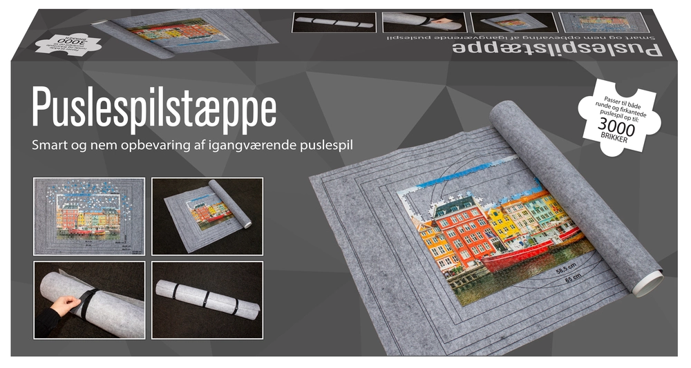 Puslespilstæppe 130x89cm billede