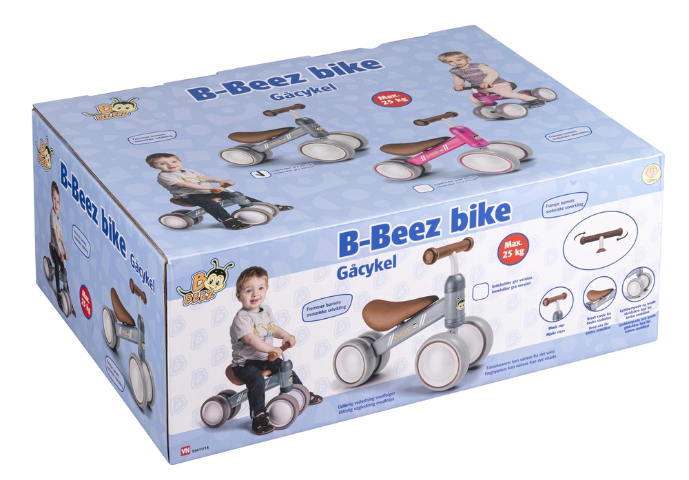 Gå-cykel B-BEEZ grå