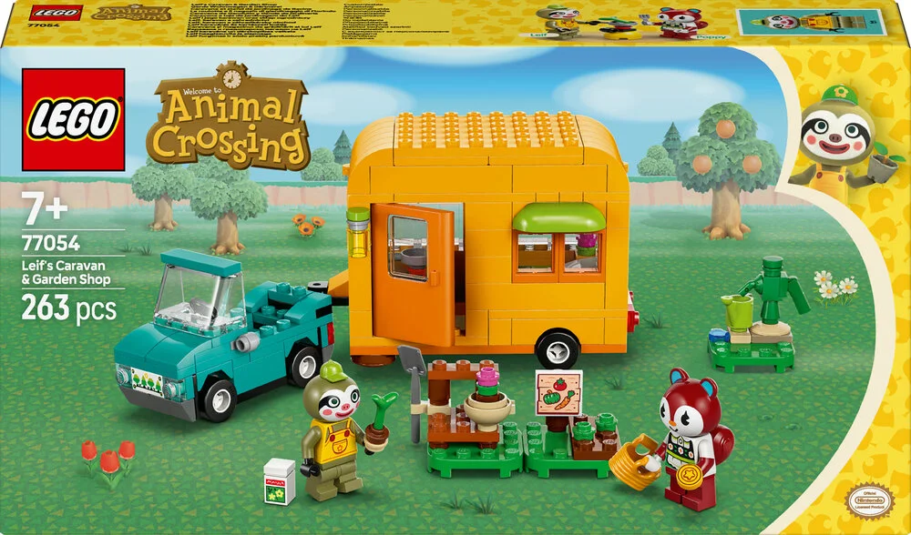 77054 Animal Crossing Leif med campingvogn og havebutik