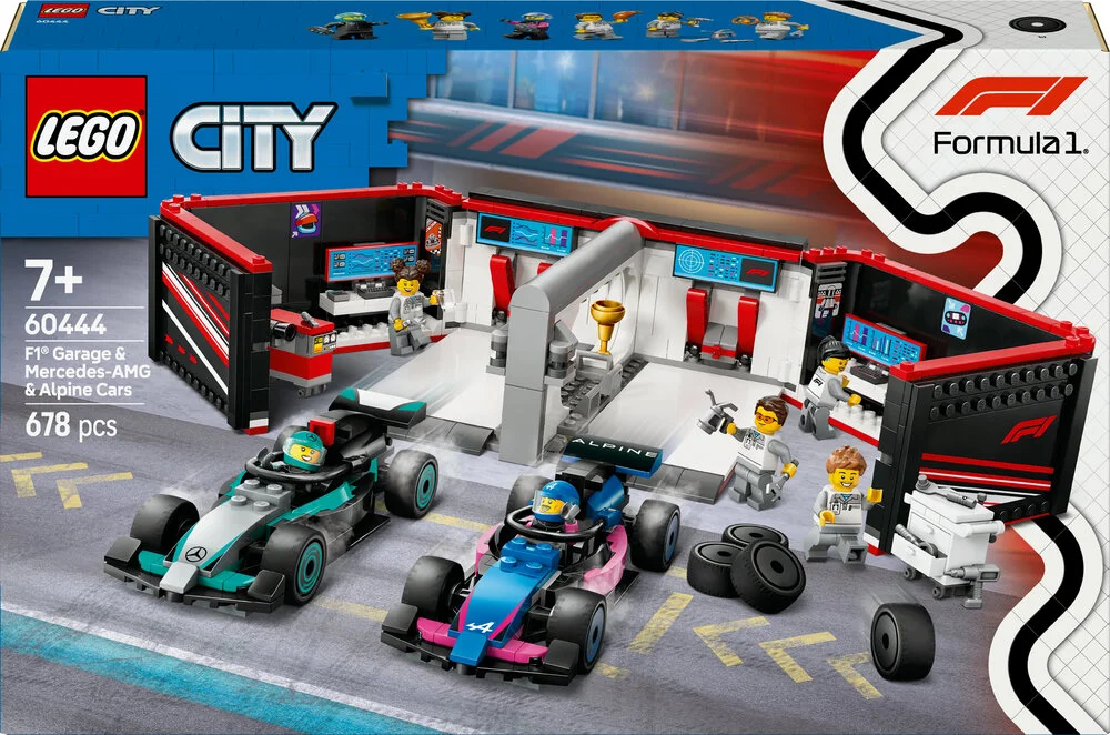 60444 LEGO City F1®-garage: Mercedes-AMG og Alpine-biler