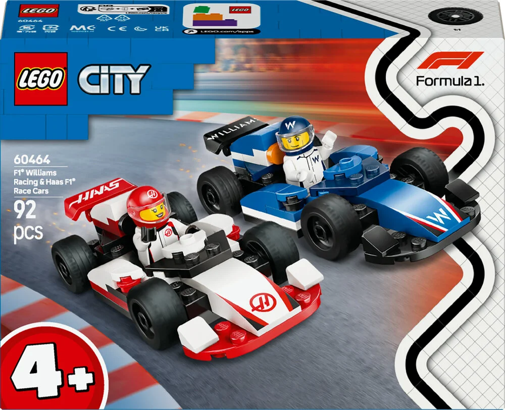 60464 LEGO City F1® Williams Racing og Haas F1®-racerbiler