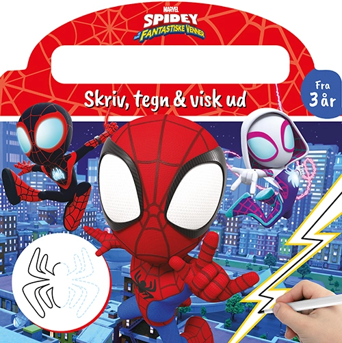 Marvel Spidey Skriv Og Visk Ud Papbog Med Ikke-permanent Pen