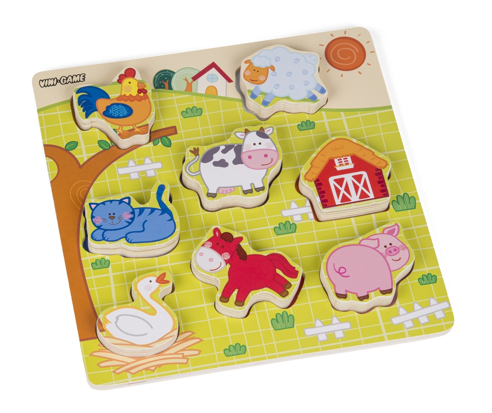 VINI KNOPPUSLESPIL MED DYR ass