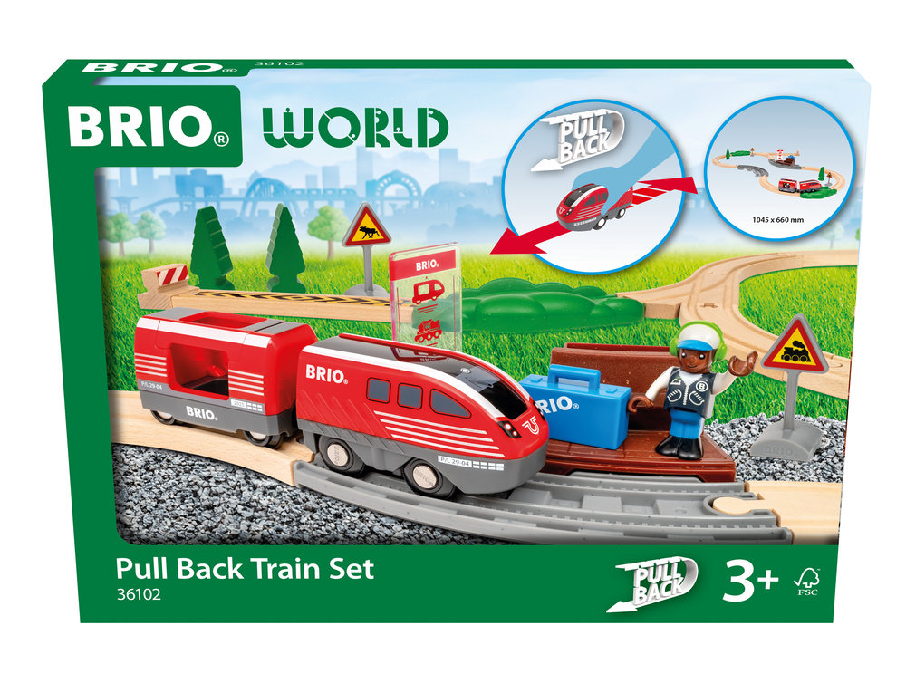 BRIO 36102 Pull Back Togsæt