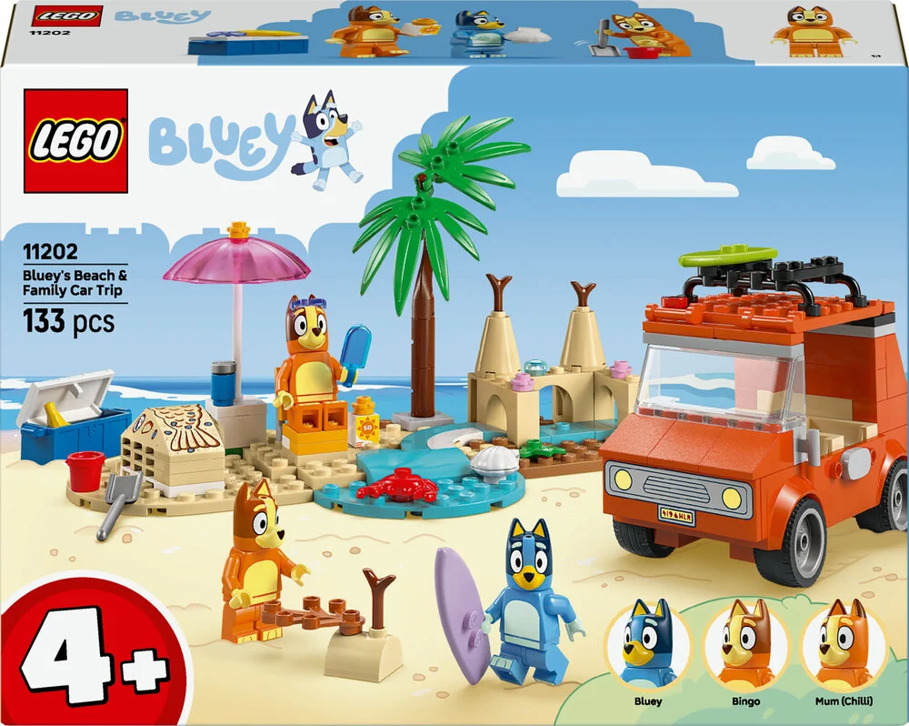 11202 LEGO Bluey Blueys familie-biltur til stranden