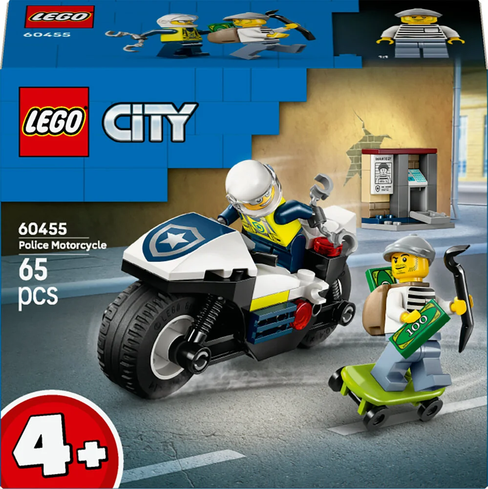 60455 LEGO City Politimotorcykel på forbryderjagt