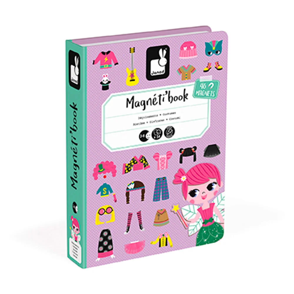 Magneti'Book - Girl's Costumes - 46 magnets billede