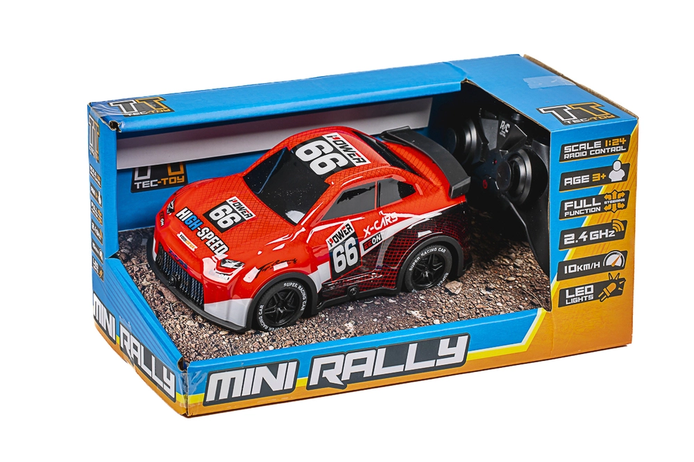 RC Mini Rally 1:24 2,4GHz med lyd, rød billede