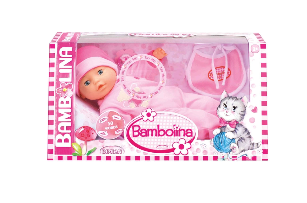 Bambolina dukke med 50 danske ord