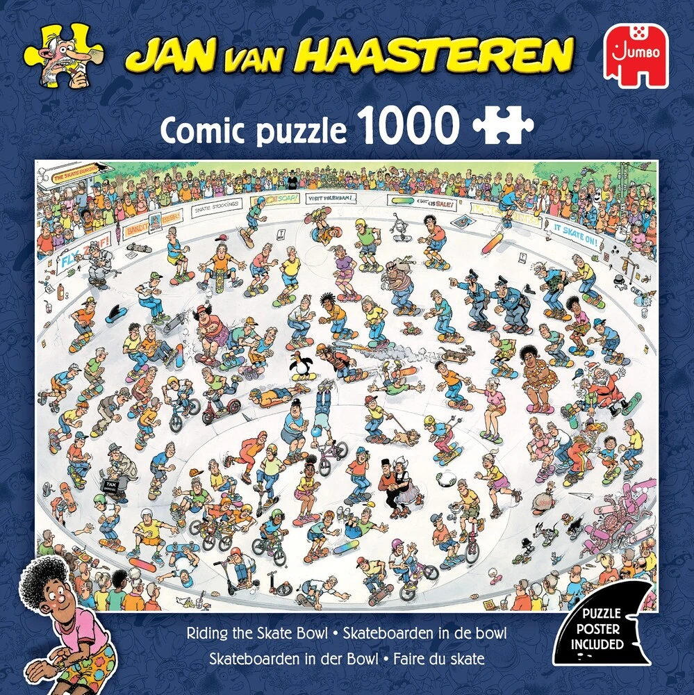 Puslespil JvH Riding the Skate Bowl 1000 brikker