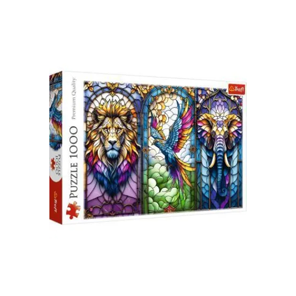 Puslespil Stained glass animals 1000 brikker billede