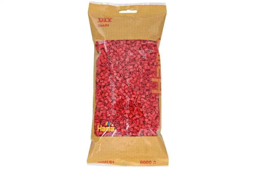 Hama midi perler 6000stk rød