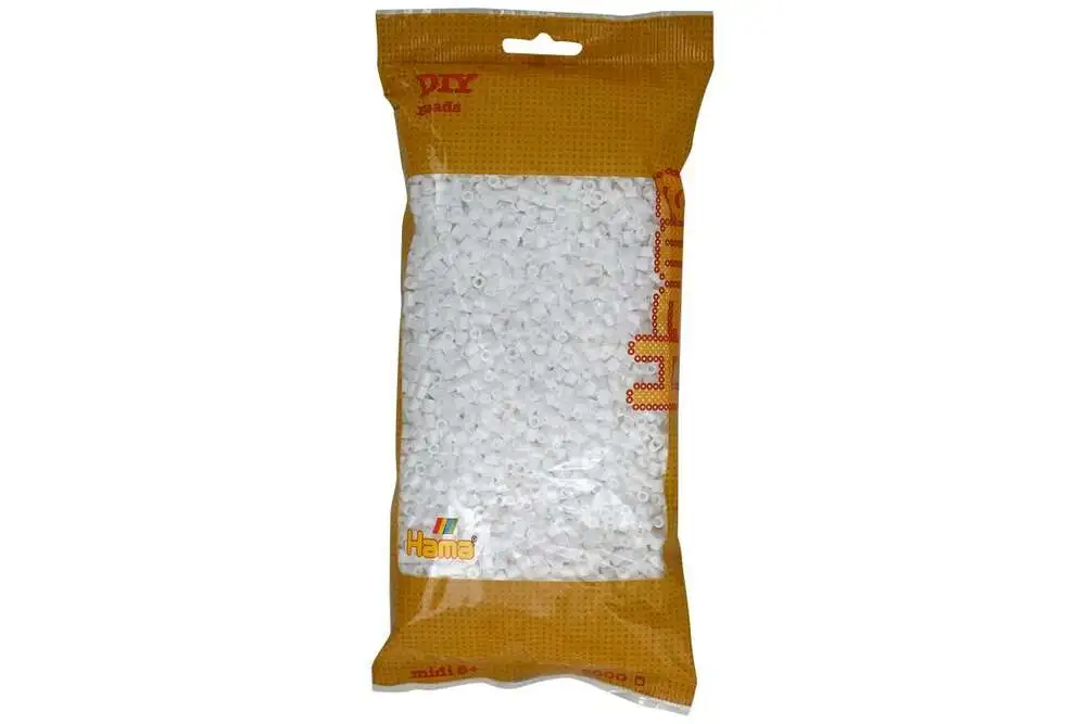 Hama midi perler 6000stk hvid