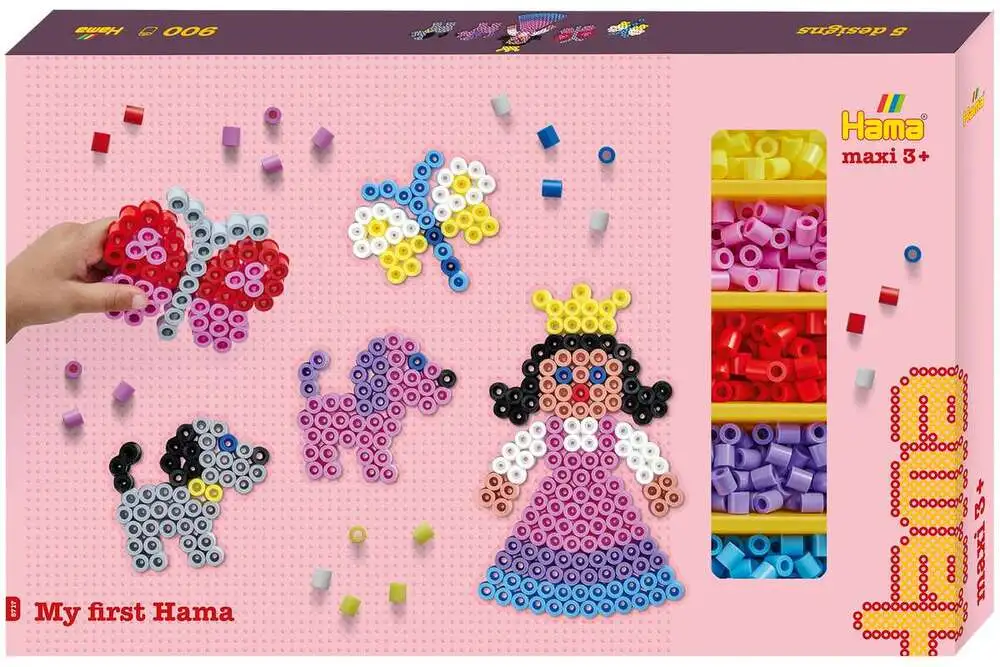Hama maxi gigant gaveæske m/900 perler+3 plader billede