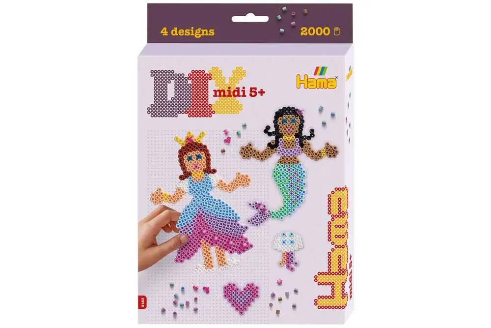 Hama midi ophængsæske prinsese og havfrue billede