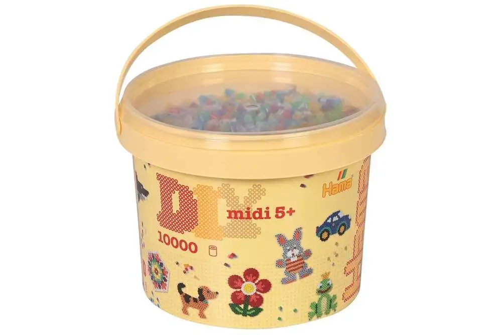 Hama midi perler 10.000stk transparent mix 53