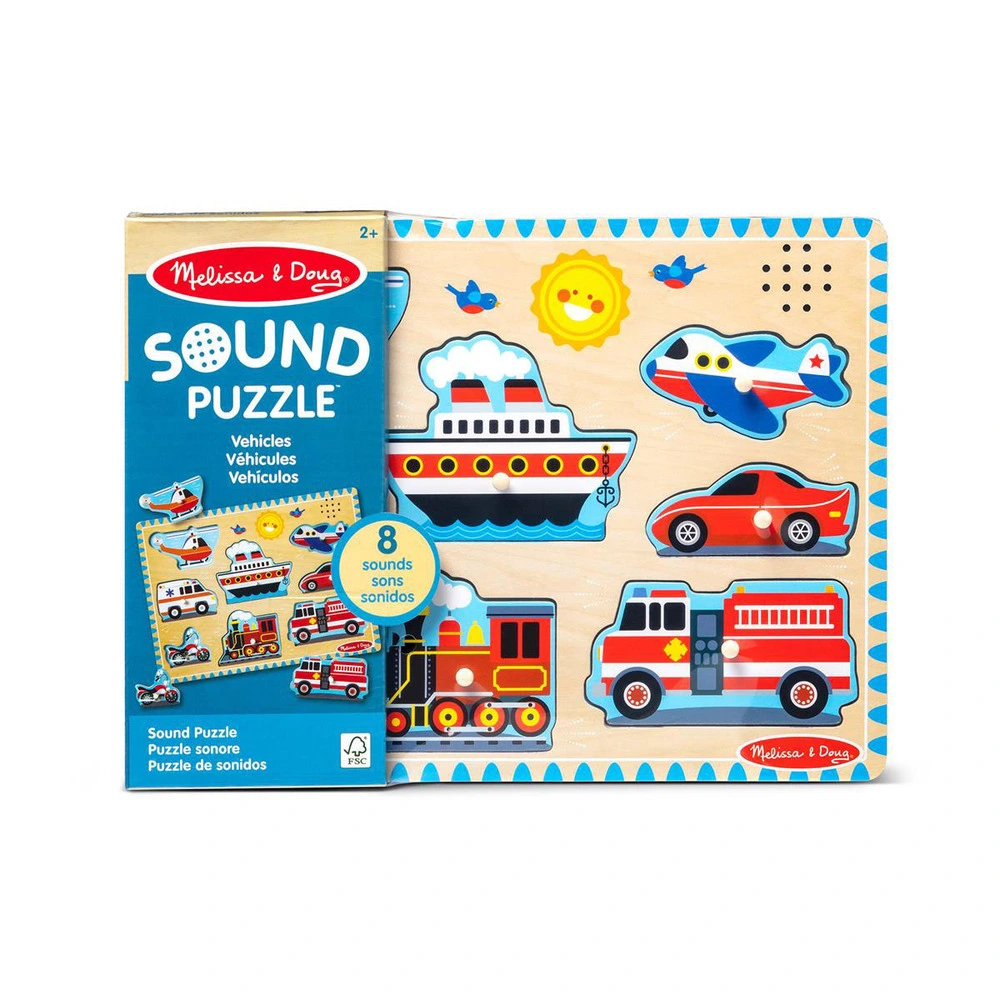 Melissa & Doug Puslespil med lyd, køretøjer billede