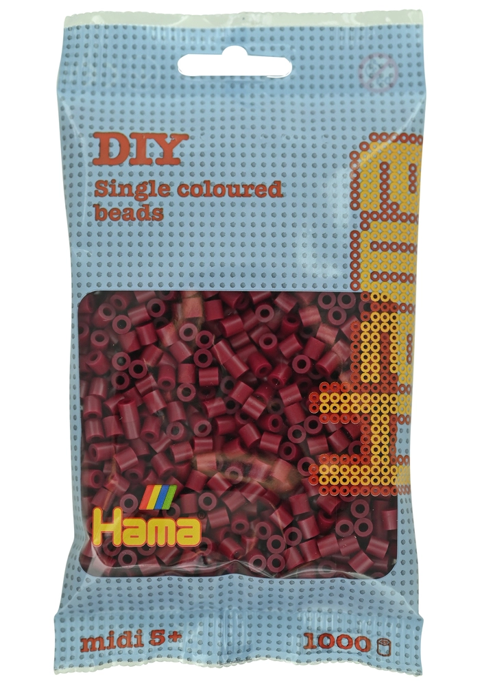 Hama midi perler 1000 stk mørk kirsebær 118 billede