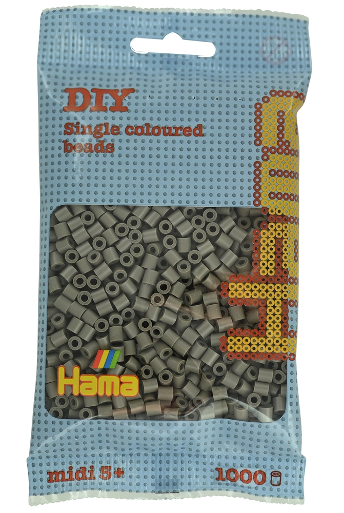 Hama midi perler 1000 stk gråbrun 117 billede