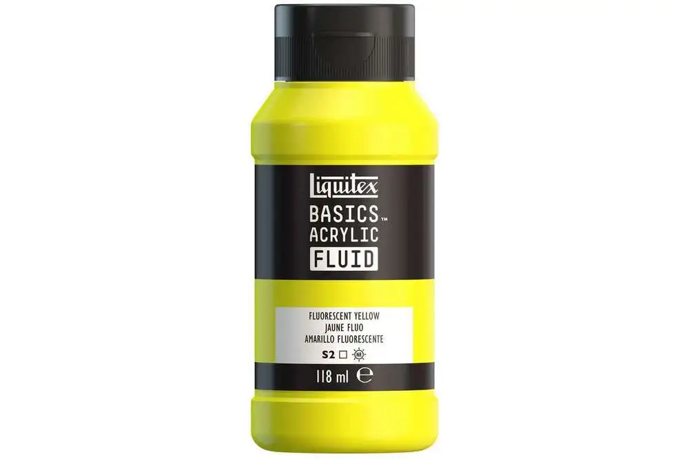 Basics fluid 118ml fluorescent yellow row 981 billede