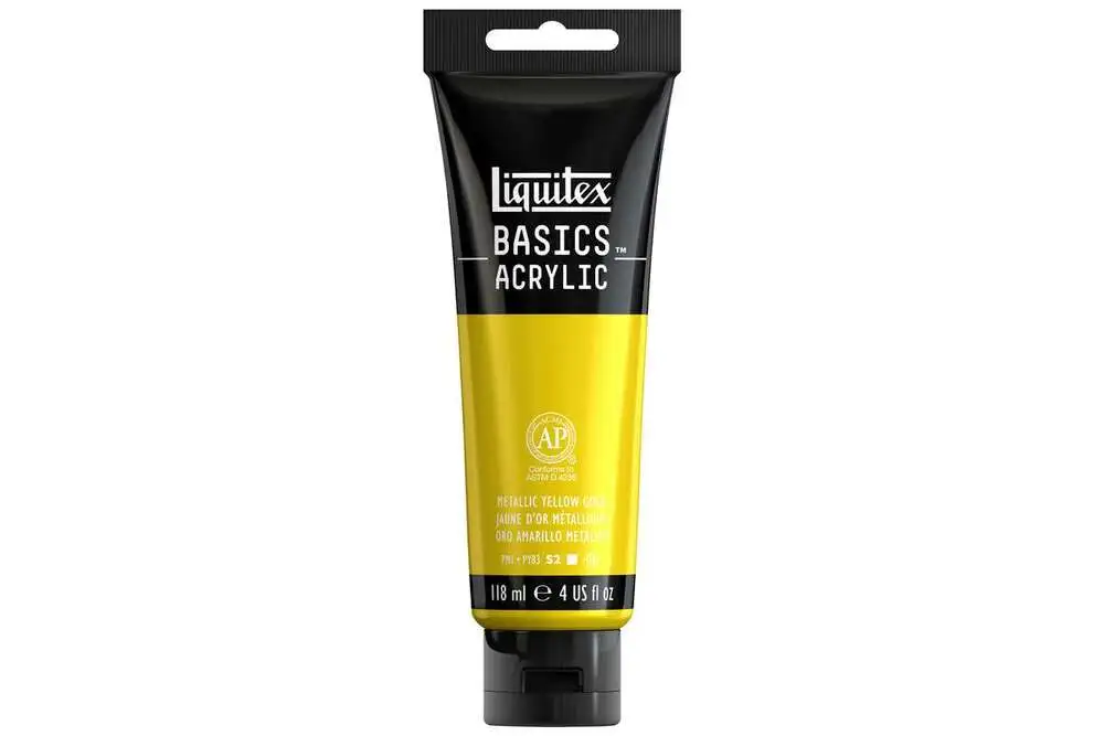 Basics 118ml metallic yellow gold billede