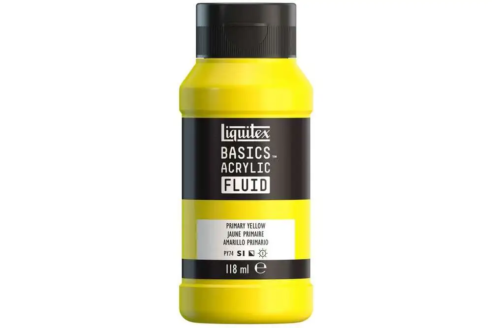 Basics fluid 118ml cadmium primary yellow row 410 billede