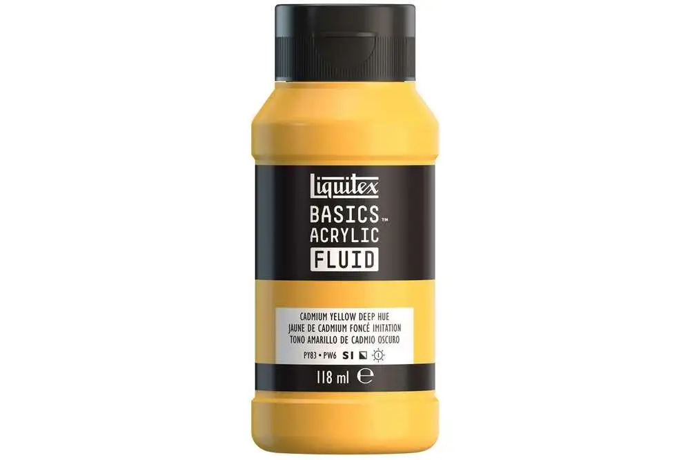 Basics fluid 118ml cadmium yellow deep hue row 163 billede