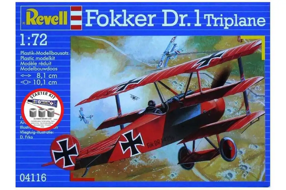 Starter Kit Fokker DR.1 Triplane 1:72
