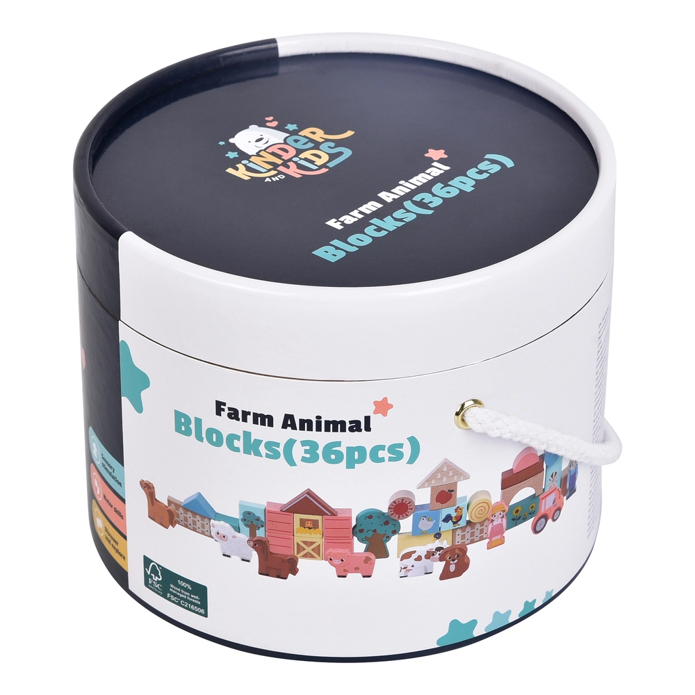 Kinder and Kids Byggeklodser, Bondegård, 36 stk