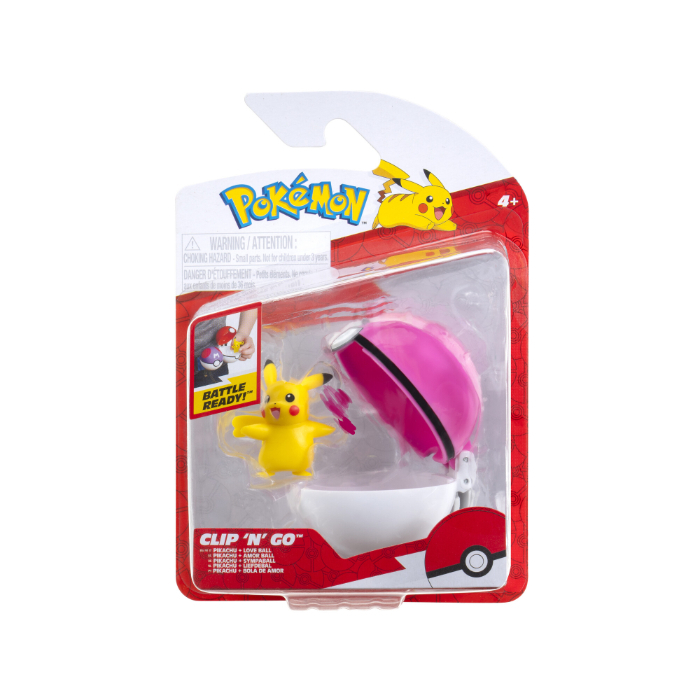 Pokemon clip n go Pikachu with love ball billede