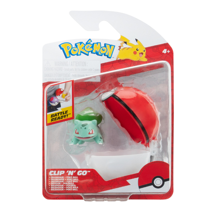 Pokemon clip n go Bulbasaur with poke ball billede