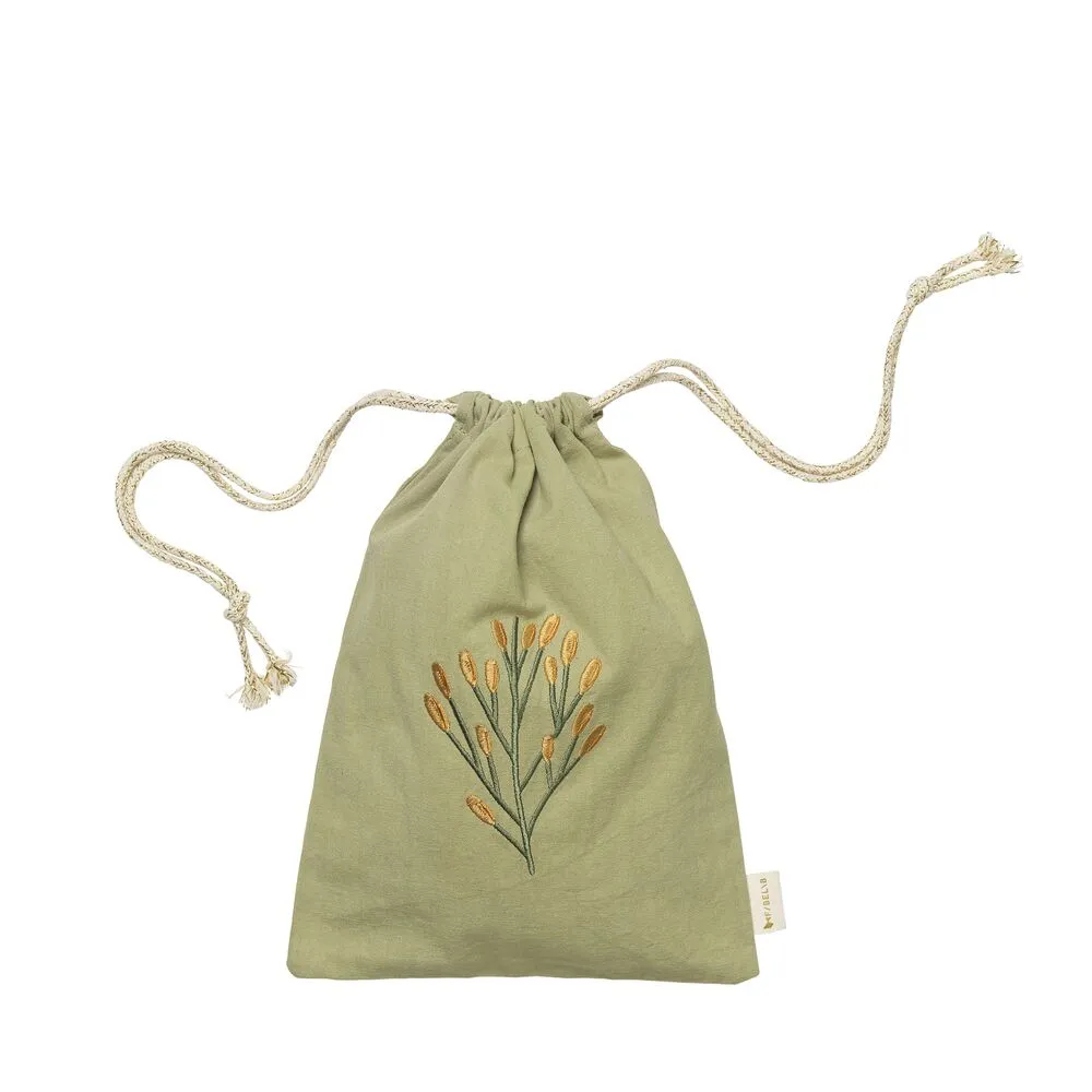 Gift Bag - Pine embroidery - Sage