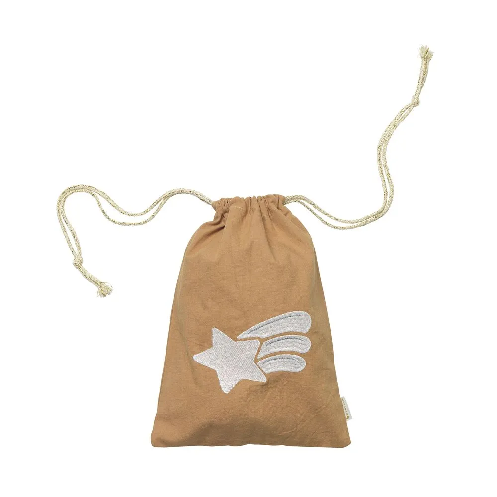 Gift Bag - Shooting Star embroidery - Caramel