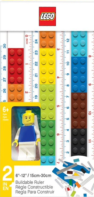 LEGO bygge sæt med lineal, inkl. 28 forskellige ting
