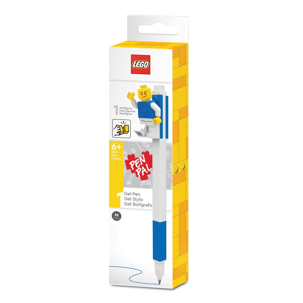 LEGO gelpen, 1 stk blå i box med minifigur