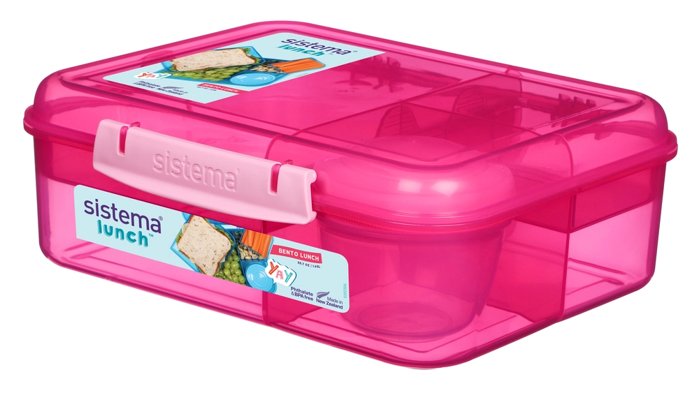 Madkasse Sistema Bento Lunch pink 1,65L billede