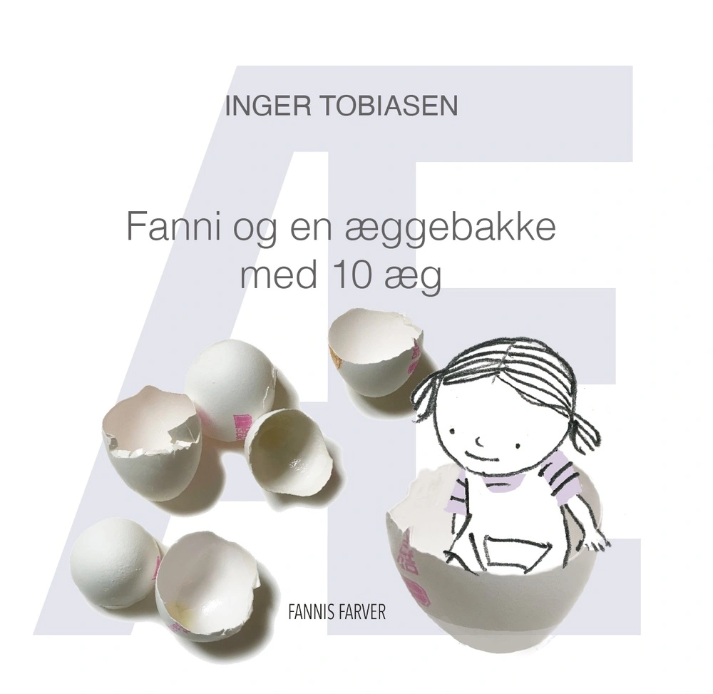 Fanni og en æggebakke med 10 æg