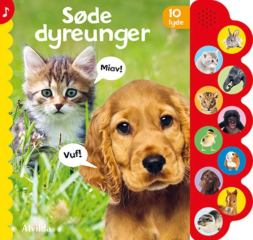 Søde dyreunger (med 10 lyde)