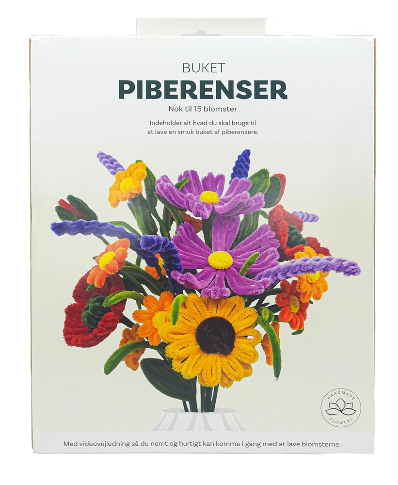 Piberenser blomster Sommerbuket 15 stk 6 ass blomster
