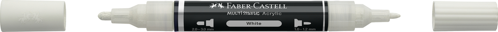 Multimarker Akryl Faber Castell SP 101 White m. 2 spids
