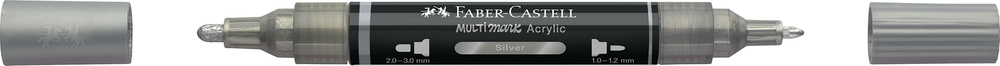 Multimarker Akryl Faber Castell SP 251 Silver m. 2 spids