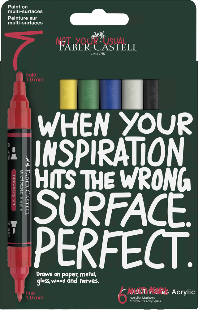 Multimarker Akryl Faber Castell SP 6 Basic m. 2 spids