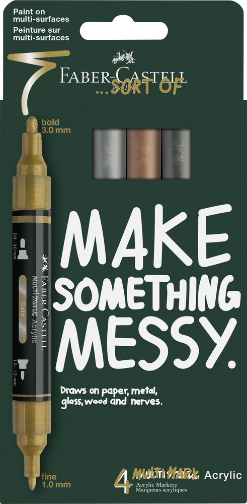 Multimarker Akryl Faber Castell SP 4 Metallic m. 2 spids